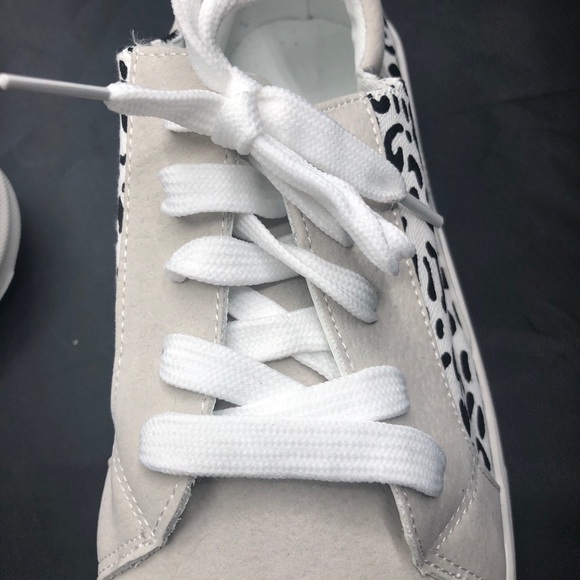 Gray leopard print patchwork sneakers - Picture 10 of 13